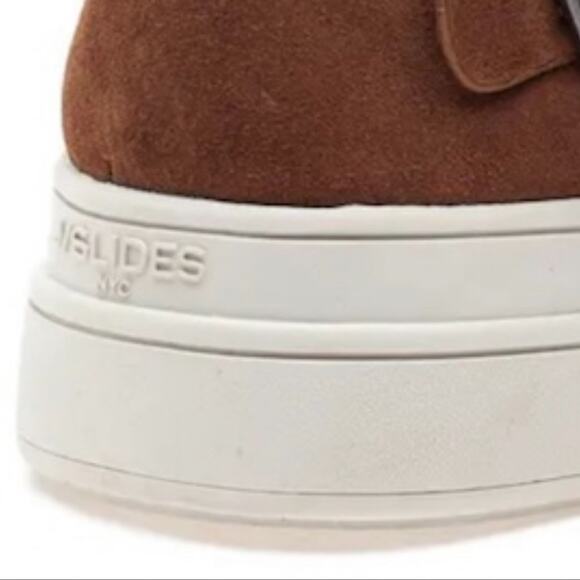 J/Slides NYC Nelly Brown Women Winter Boot Sz 7.5 Suede Faux Fur Waterproof New - Picture 7 of 10